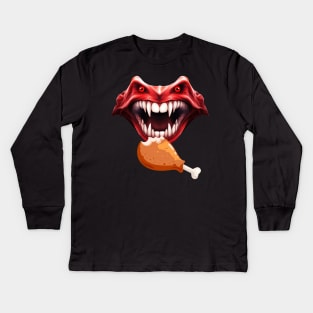 vampire teeth Kids Long Sleeve T-Shirt